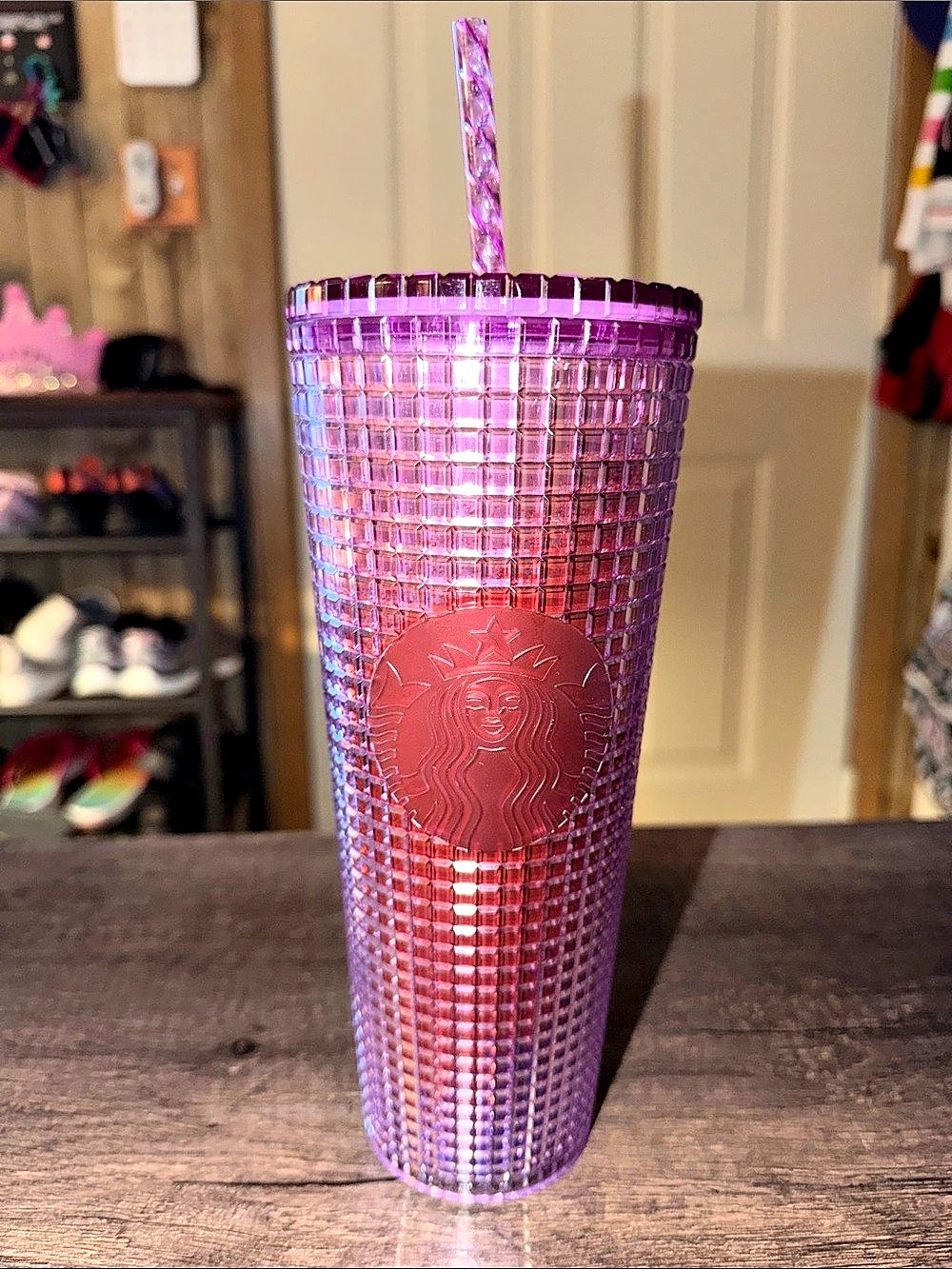 Starbucks Iridescent Purple Studded Venti Cold Cup Tumbler